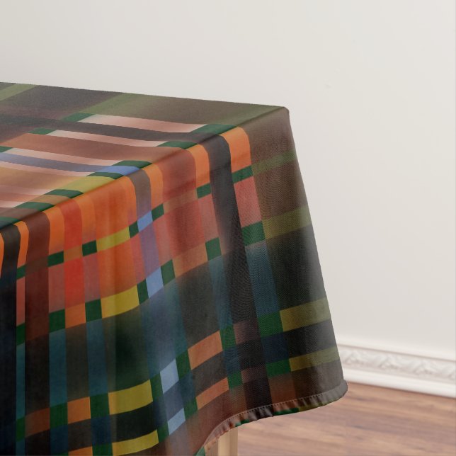 Modern Midcentury Madras Tablecloth (In Situ)