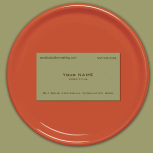 Modern Military Green Business Card