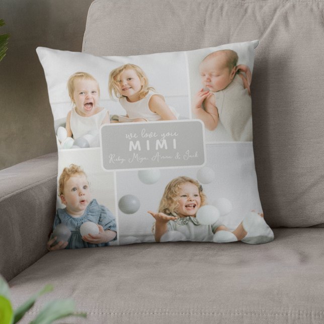 Modern Mimi 4 Photo Grey Cushion (Creator Uploaded)
