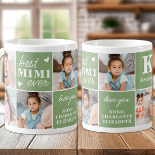 Modern MIMI Personalised Grandmother 7 Multi Photo Coffee Mug