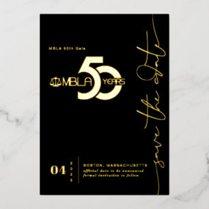Modern Minimal   50th Gala Save the Date