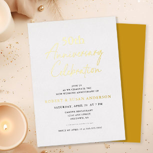 Modern Minimal 50th Wedding Anniversary