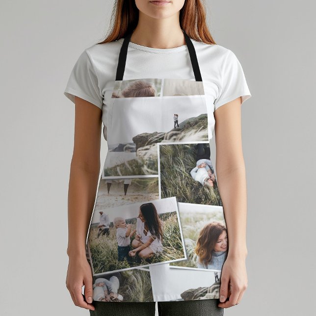 Modern minimal 5 photo elegant fleece blanket apron (Creator Uploaded)