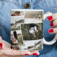 Modern minimal 5 photo elegant unique family gift