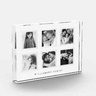 Modern Minimal 6 Grid Matboard Black & White Photo