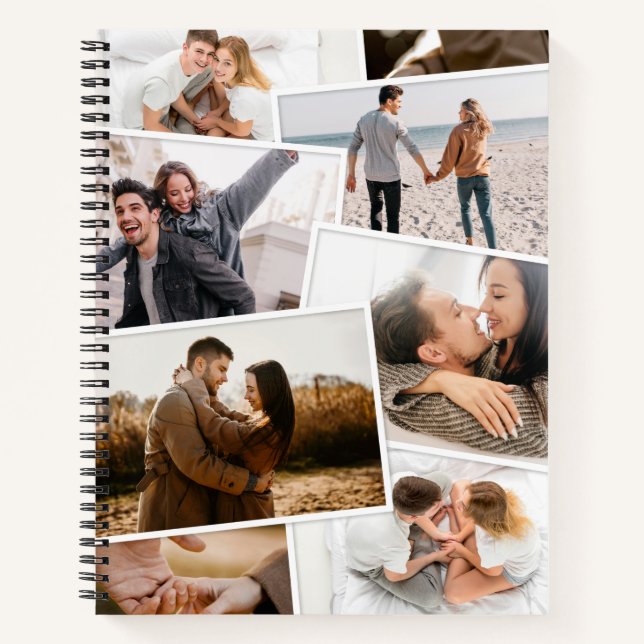 Modern minimal 8 photo elegant notebook (Front)