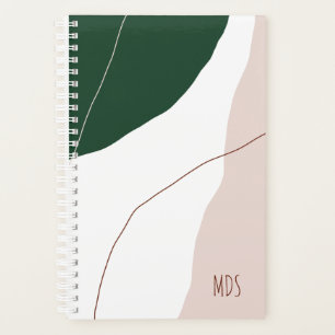 Modern minimal abstract geometric pastel colours planner