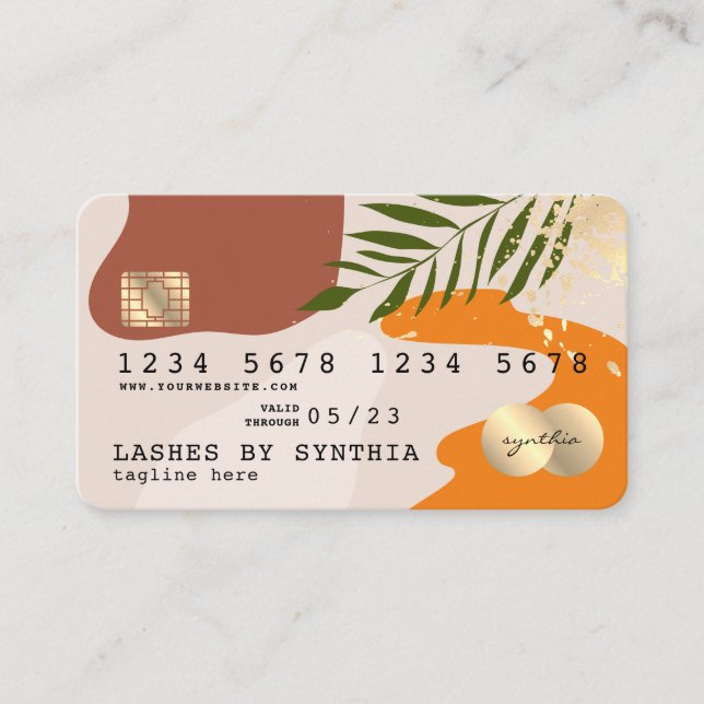 modern minimal abstract pastel business card (Front)