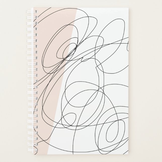 Modern minimal abstract scribble line art planner (Front)