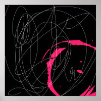 Modern minimal abstract scribble line art