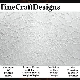 Modern Minimal Abstract White Web AE2 Decoupage Tissue Paper