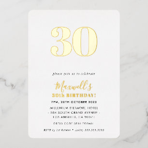 MODERN MINIMAL age simple chic 30th birthday gold