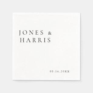 Modern Minimal and Chic Wedding Napkin