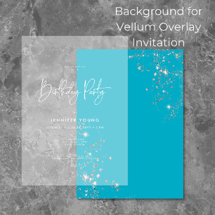 Modern Minimal Aqua Diamonds Birthday Background Invitation