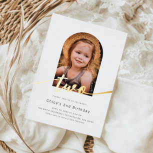 Modern Minimal Arch Photo 2nd Birthday