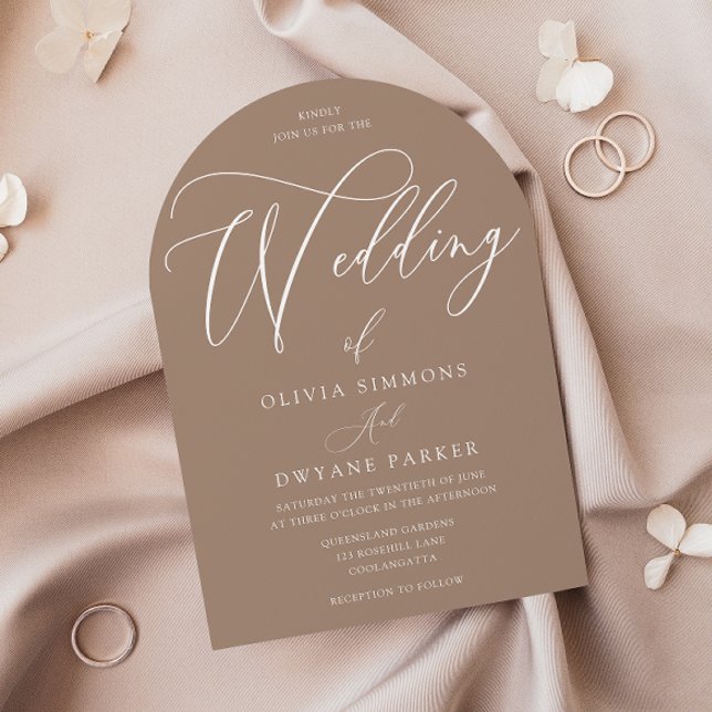Modern Minimal Arch Wedding Invitation (Creator Uploaded)
