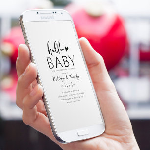 Modern Minimal Baby Shower Invitation