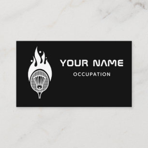 Modern Minimal Badminton Coach Team Player Sport  Business Card