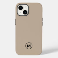 Modern Minimal Beige Monogram