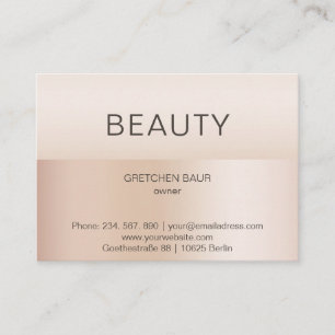 Modern Minimal Beige Skin Colour Business Card