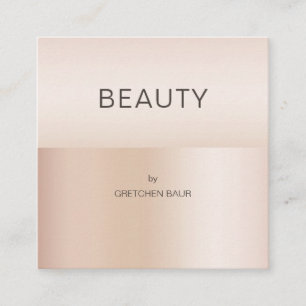Modern Minimal Beige Skin Colour Square Business Card