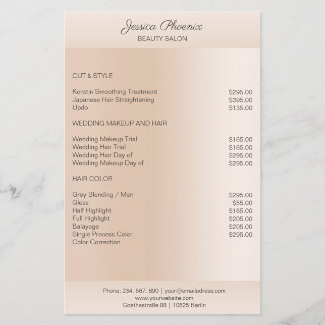 Modern Minimal Beige Skin Tone Flyer (Front)