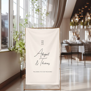 Modern, minimal, beige, wedding  banner