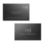 Modern Minimal Black and Silver Foil Embossed Logo