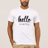 Modern Minimal Black And White Hello And You Name