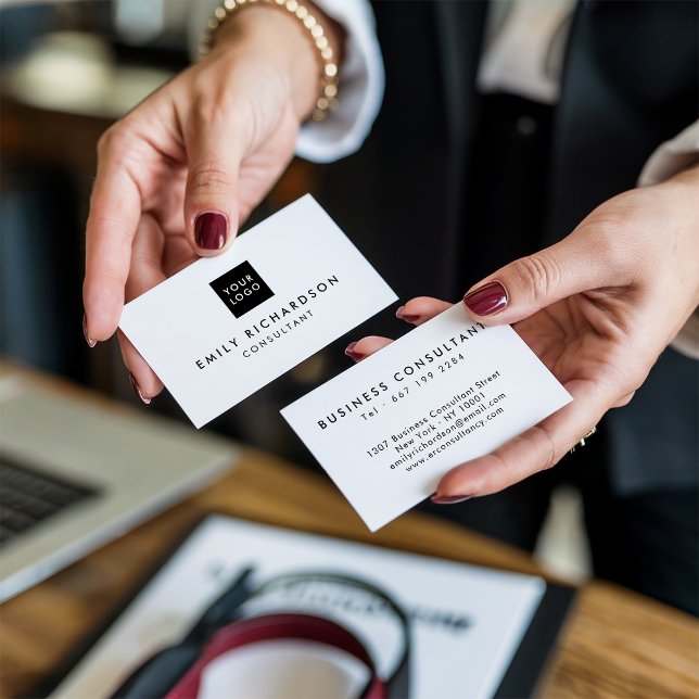 Modern minimal black and white professional logo business card (Modern minimal black and white professional logo)