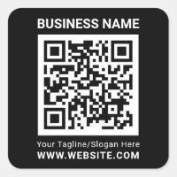 Modern minimal black custom QR code professional