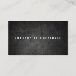 MODERN & MINIMAL Black Grunge Business Card