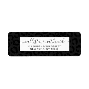 Modern Minimal Black Leopard Print