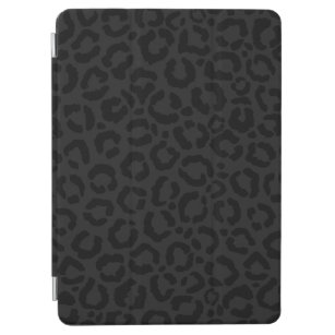 Modern Minimal Black Leopard Print iPad Air Cover