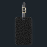 Modern Minimal Black Leopard Print Luggage Tag<br><div class="desc">This modern and minimal design is perfect for the stylish and trendy woman. It features a charcoal black and dark black leopard cheetah animal print pattern. It's cool, unique, contemporary, and fashionable. ***IMPORTANT DESIGN NOTE: For any custom design request such as matching products, colour changes, placement changes, or any other...</div>