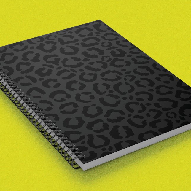 Modern Minimal Black Leopard Print Notebook (Creator Uploaded)