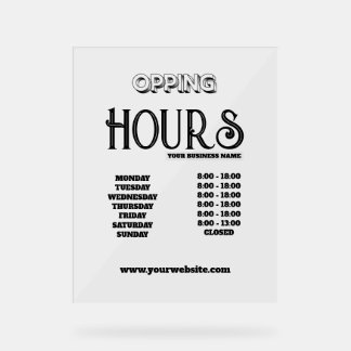 Modern Minimal Black Logo Business Opening Acrylic Sign