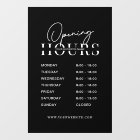 Modern Minimal Black Logo Business Opening Hours