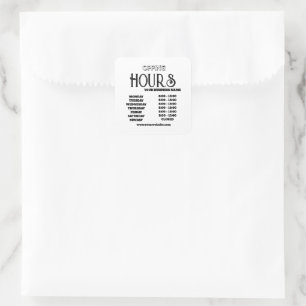 Modern Minimal Black Logo Business Opening Square Sticker