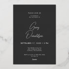 Modern Minimal Black Photo Retirement Party