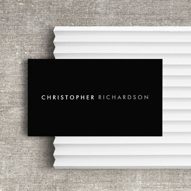 MODERN & MINIMAL Black/White Business Card (Creator Uploaded)