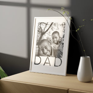 Modern Minimal Black & White Dad Father's Day Poster