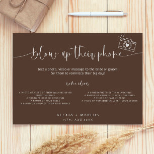 Modern Minimal Blow Up Their Phones Wedding Sign