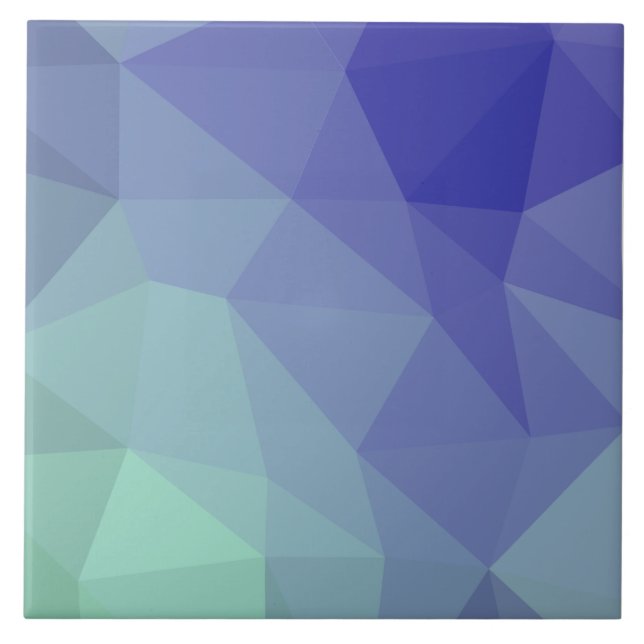 Modern Minimal Blue Purple Geometry Design Tile (Front)