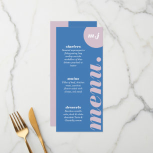 Modern Minimal Blue & Purple Retro Arch Bold Menu