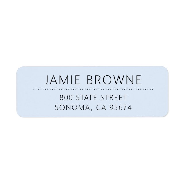 Modern Minimal Blue Return Address (Front)