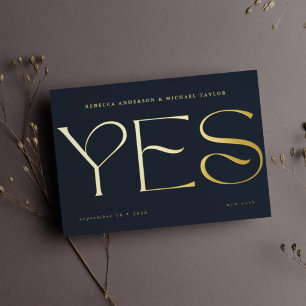 Modern Minimal Blue Typography Wedding Save Date