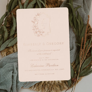 Modern Minimal   Blush Rose Gold Wedding