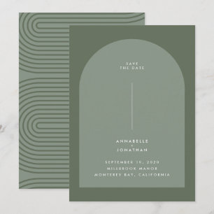 Modern minimal bohemian sage green geometric arch
