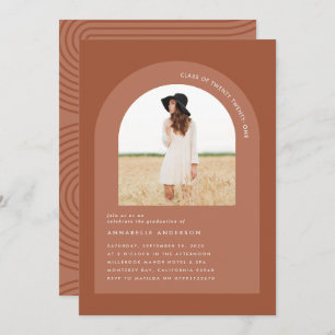 Modern minimal bohemian terracotta geometric photo